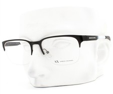 Armani Exchange Half Rim Eyeglasses Glasses AX 1060 6000 Matte Black 55mm wPouch