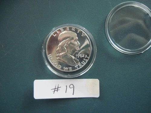 1962 Proof  US Ben Franklin Half Dollar -  Lot #19