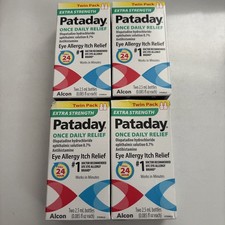 Pataday Once Daily Relief Extra Strength Relief 2.5ml, 2 Count lot of 4