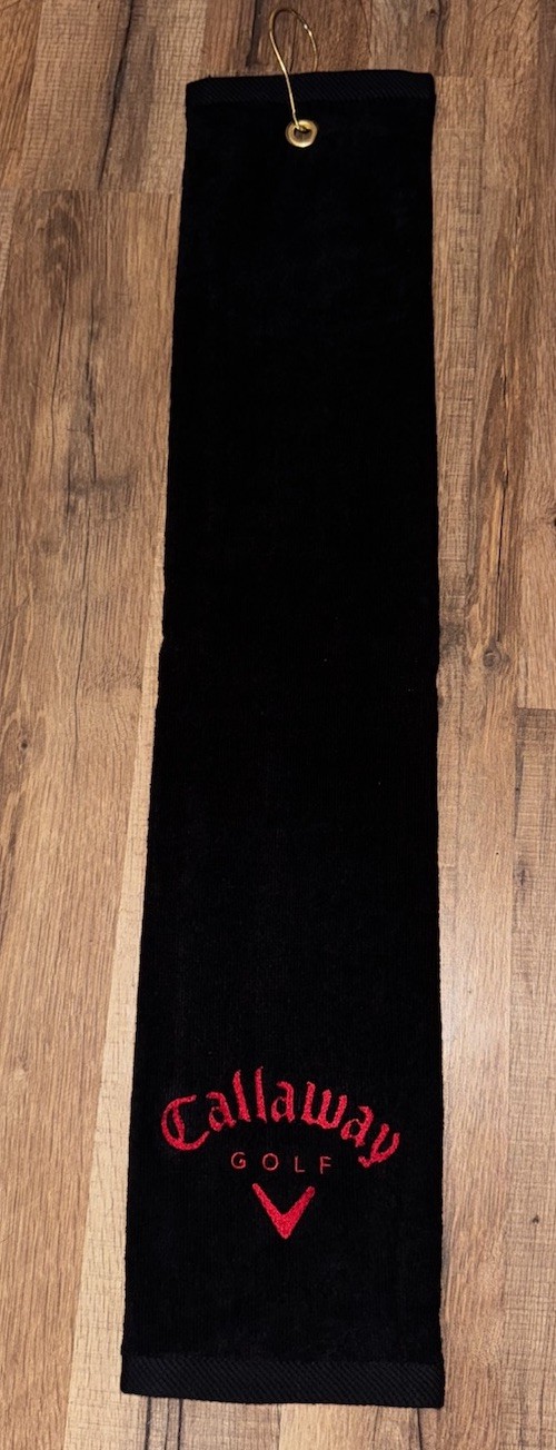 Callaway Golf Towel Embroidered Cotton Black