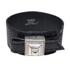 Hermes Artemis Tuareg Bracelet Ag925 Lizard Black Unisex Jewelry Accessories fo