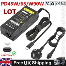 LOT USB C Type C 45W 65W 90W AC Adapter Charger For Laptop Lenovo Acer HP ASUS