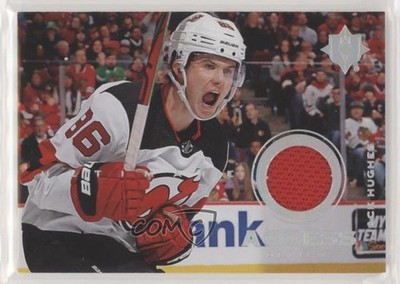 2019-20 Upper Deck Ultimate Collection Access Jersey Jack Hughes #UA-JH 0q62