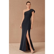 Anthropologie x BHLDN Aidan Mattox Ryanne One Shoulder Beaded Dress $395