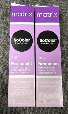 2 New Matrix (510NA)!SoColor Pre-Bonded Permanent Hair Color 3oz Each