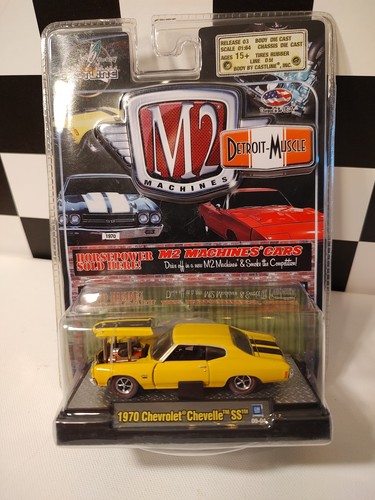 M2 Machines Detroit-Muscle Yellow 1970 Chevrolet Chevelle SS 09-04