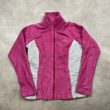 Columbia Fleece Womens Medium Full Zip Outdoor Hiking Jacket, Pink