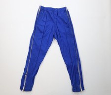 Vtg 70s Boys Small Striped Knit Soccer Running Jogging Warm Up Pants Blue USA