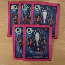 Topps Champions League Sticker 2021/2022 - 5 Stickertüten je 10 Sticker 21/22