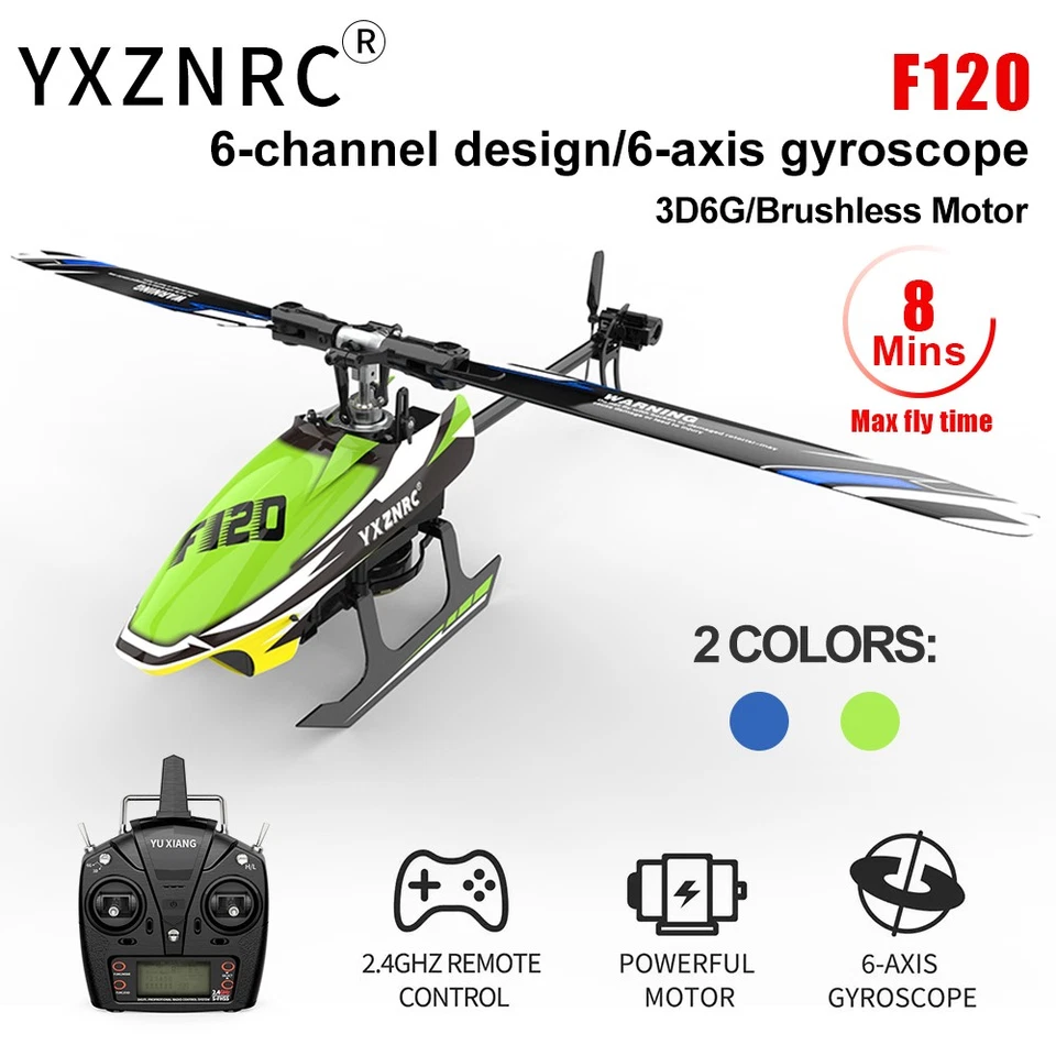 YXZNRC F120 RC Helicopter 2.4G 6CH 6-Axis Gyro 3D 6G Direct Drive Aircraft RTF - Image 2 of 4
