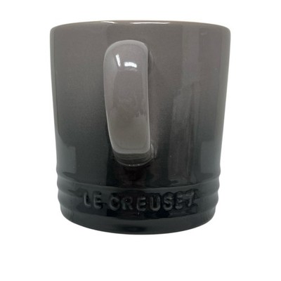 Le Creuset Coffee Mug Gray Flint Stoneware 12oz Shiny Tea Kitchen Ombre NEW
