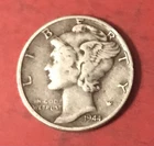 1944 Mercury Dime 90% Silver Nice Details