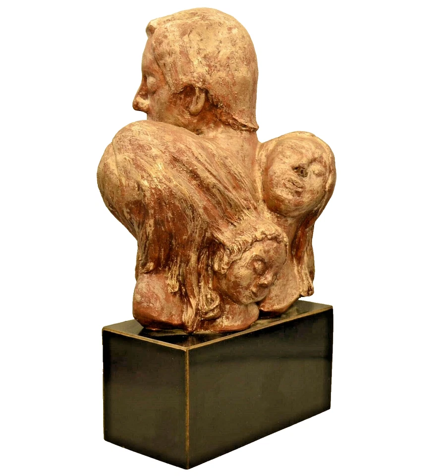 MARGIE Original Vintage Signed FELICITY Family Figure Sculpture Head Bust Statue - Image 4 of 4