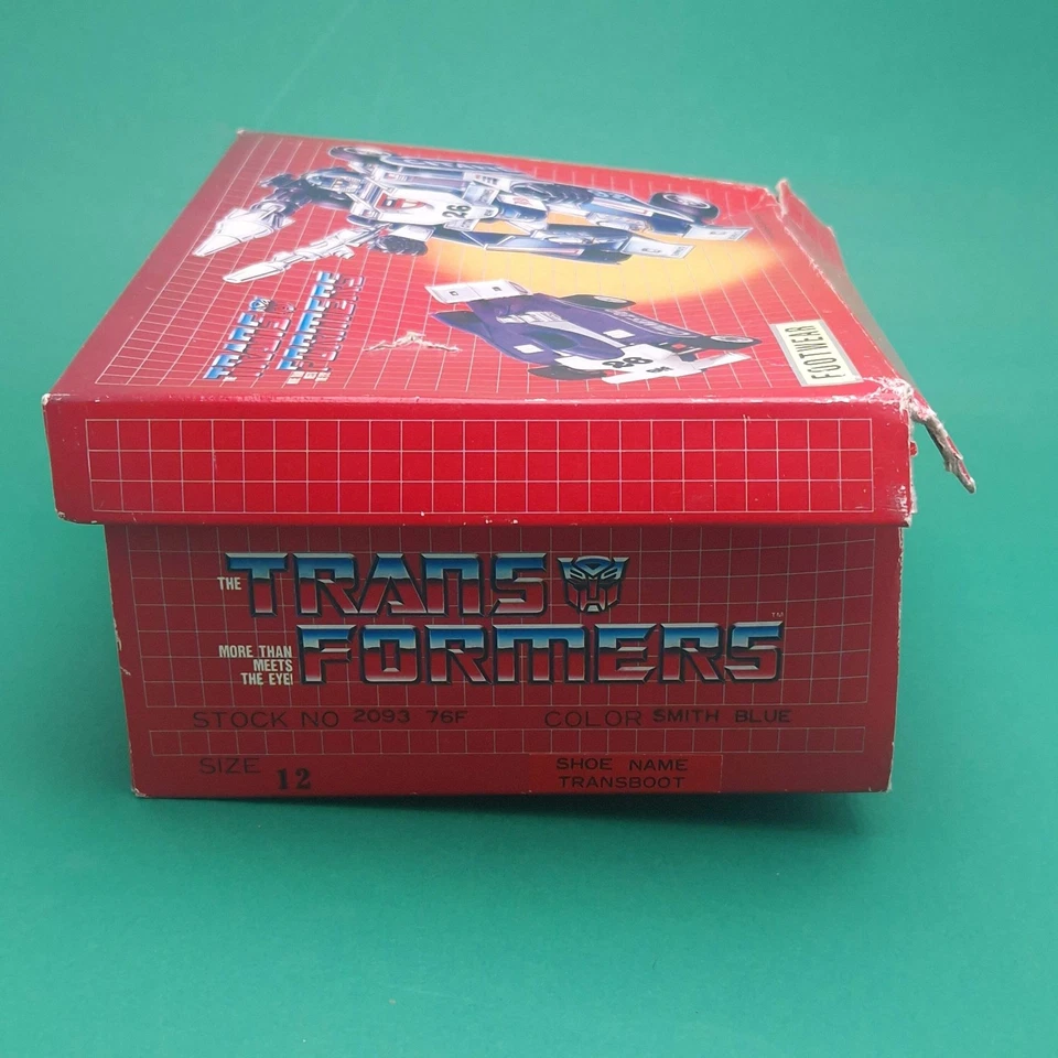TRANSFORMERS G1 ☆ 1984 Shoe Box Mirage G1 Footwear TRANSBOOT ☆ Robot Vintage - Image 4 of 4