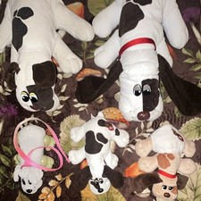 5 Original Vintage Pound Puppies Plush Toys All Different 1980s