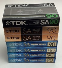 TDK SA90 High Bias Ultimate Performance Blank Audio Cassettes Type II Lot of 7