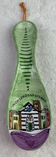 Italian Monterossosterre spoon rest, Tuscan pottery, hand painted, made in ITALY