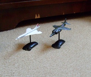 Corgi Concorde and Harrier Die Cast Models