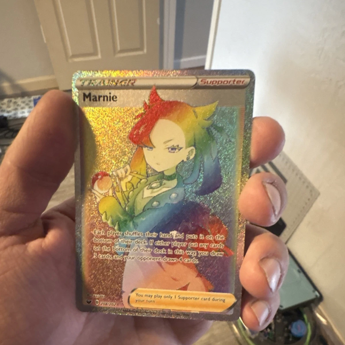rainbow marnie pokemon card value Marnie 208/202 Swsh01: Sword & Shield for sale