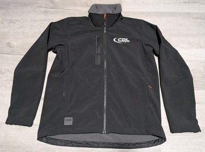 Helly Hansen Workwear Jacket Men's Size Large Black w/ Company Logo