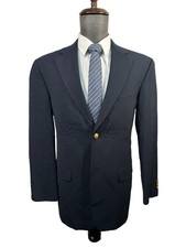 STAFFORD Mens Navy Blue Wool Blend Classic Fit Sport Coat Blazer Suit Jacket 40R