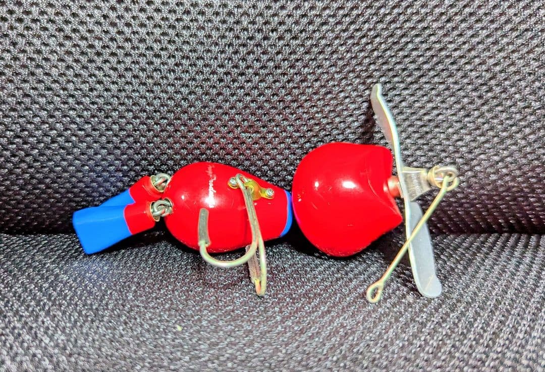 Frog s Wood Doll Cat Head Red Blue - Image 2