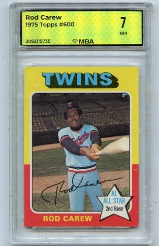 1975 TOPPS BASEBALL #600 ROD CAREW, MINNESOTA TWINS, HOF - MBA 7 NM (15735)