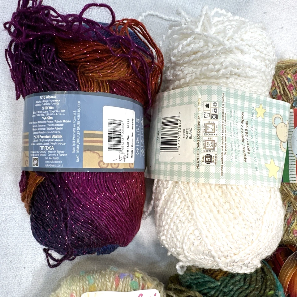 Lot Of Yarn 30 Skeins, Balls & Bundles - Assorted Brands, Colors - 4lbs - Image 3 of 4