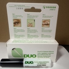 2-PACK DUO Brush-On Striplash Adhesive, White/Clear 0.18 Oz, NEW IN BOX