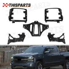 Set of Front Bumper Support and Mount Bracket for Chevrolet Silverado 1500 16-18