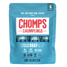 Chomps Chomplings Sea Salt Beef Mini Sticks - 7oz/14ct