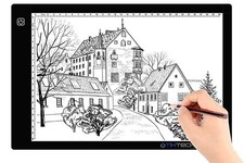 A4 Ultra-Thin Portable LED tracing Light Box Dimmable Brightness A4P, Black