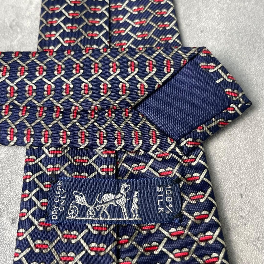 Good Condition HERMES Mysterious Pattern Checkere… - image 8