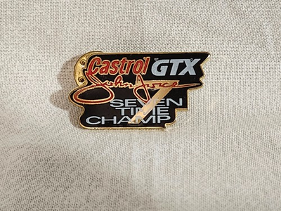 #ad Vintage Castrol GTX Motor Oil John Force Seven Time Champ 1 3 8quot; Lapel Hat Pin $7.99