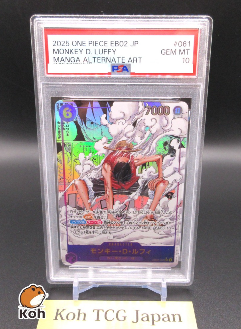 PSA 10 Luffy EB02-061 SEC Alt Art Comic Parallel Anime 25th
