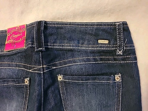 NEW Juniors sz 3 Candies Cool and Cuffed Denim Capris Double Button - Picture 11 of 16