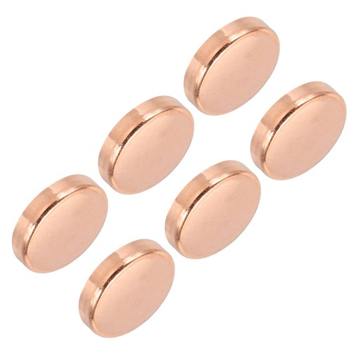 1-1/8 Inch ID Copper Pipe End Cap, 6Pcs Copper Fitting Cap Sweat Plug Connection