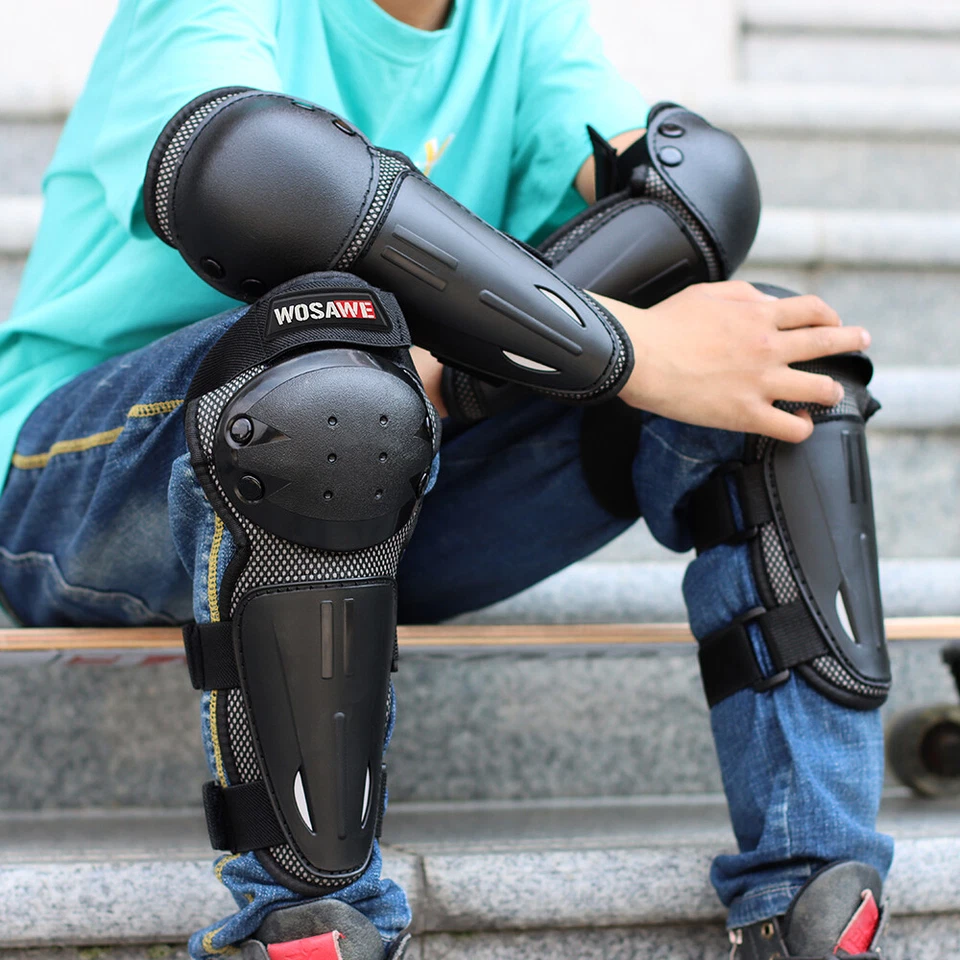 WOSAWE Детские Мотоциклетные Коленные Локтевые Подушечки Гоночная Защита Защита Суставов - Изображение 3 из 4