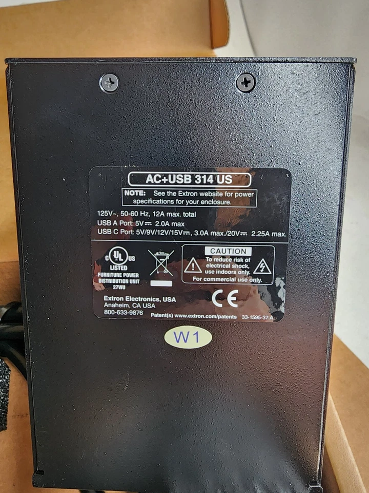 Extron AC+USB 314 US Power Adapter 60-1891-01 Open Box No Manual - Image 2 of 4