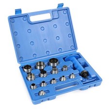 Wiltec Lochstanzer Set 13 in 1 Locheisensatz Stanzeisen 5-35mm Stahl Locheisen