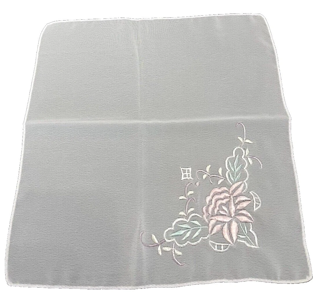 Polyester Embroidered Floral Vintage Plain & Solid Handkerchiefs