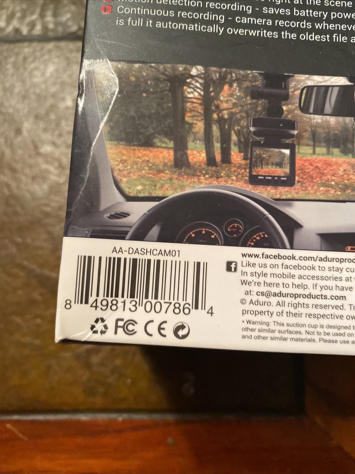 Aduro, DVR, Road Dash Cam, Video Camcorder, New