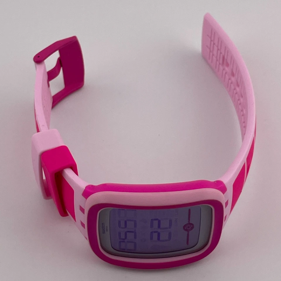 Reloj Swatch Touch Mujer 39mm Estuche Digital Cronógrafo Alarma Correa Goma Foto 2 de 4