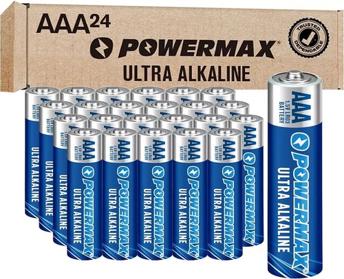 Powermax 24 Count Triple AAA Batteries, Ultra Long Lasting Alkaline Battery 1.5V