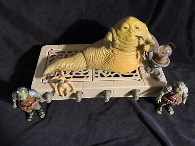 Original Vintage 1980s Star Wars Jabba the Hutt Set Complete w
