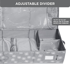 Wrapping Paper Storage Container Fits up to 27 Rolls 1 3/8 Diam. - Underbe...