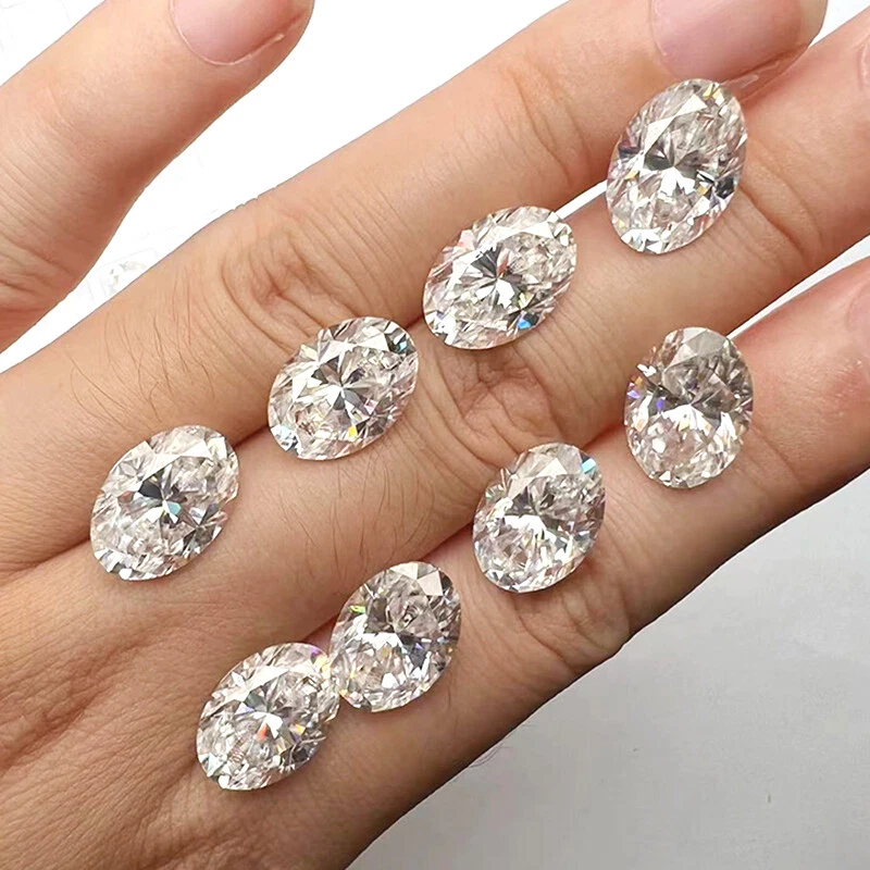 Brilliant Cut Oval Loose Moissanite Stone 0.1CT ~ 5 CT Loose Diamond Test Passed - Image 2 of 4