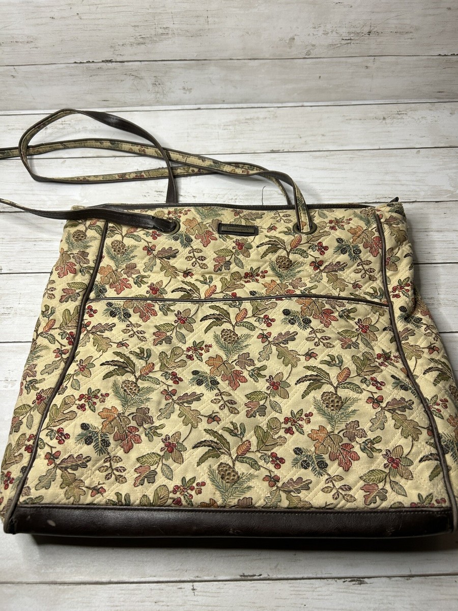 Longaberger Large Floral Fall Tote Bag