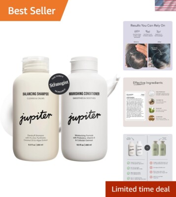 Color Safe Dandruff Shampoo and Conditioner - Relieves Dry, Flaky, Itchy Scal...