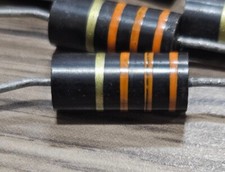 6PC ALLEN BRADLEY 2W 5 % 33K CARBON COMP RESISTOR NEW (3331)